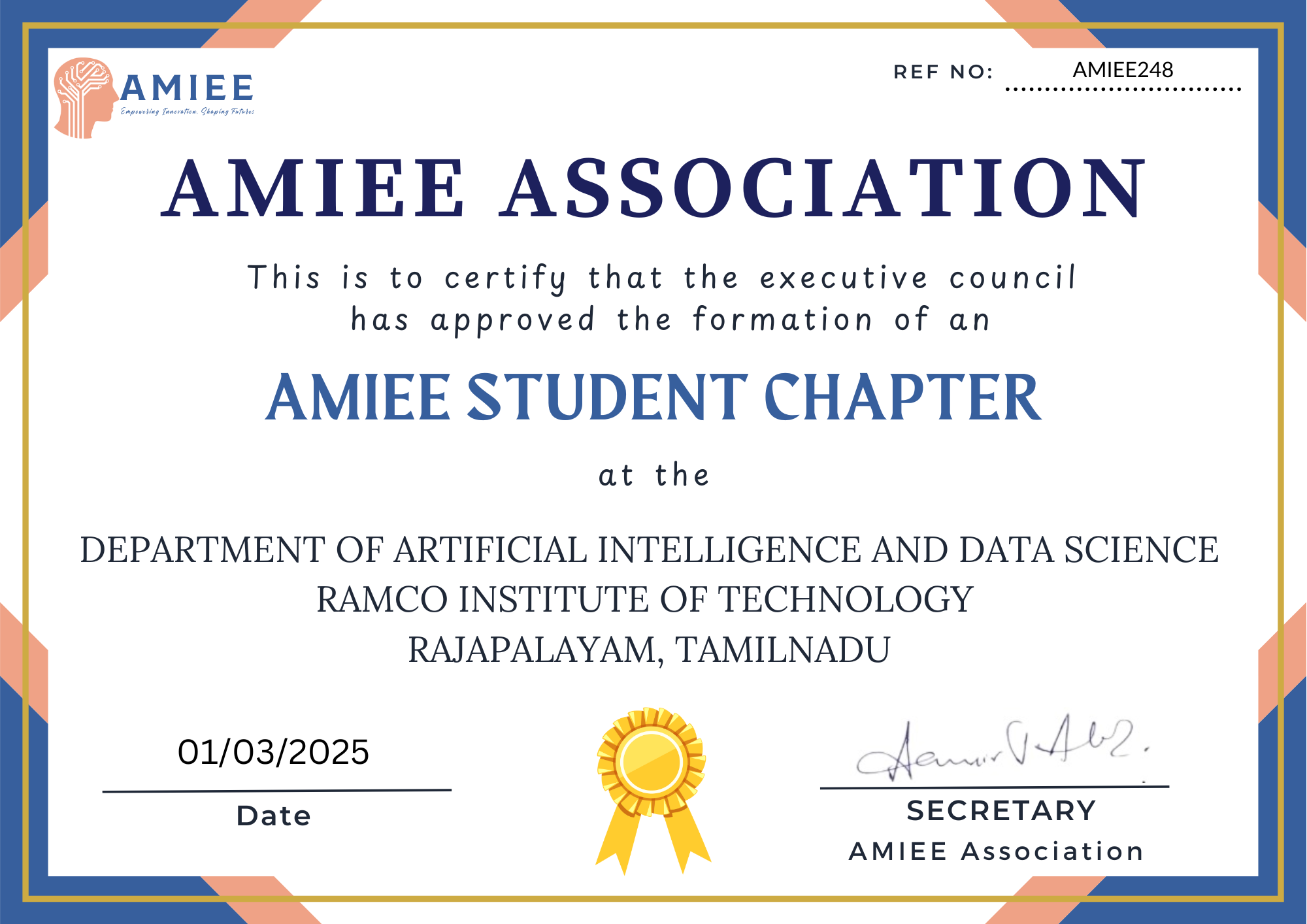 AMIEE STUDENTS CHAPTERRamco Institute of Technology